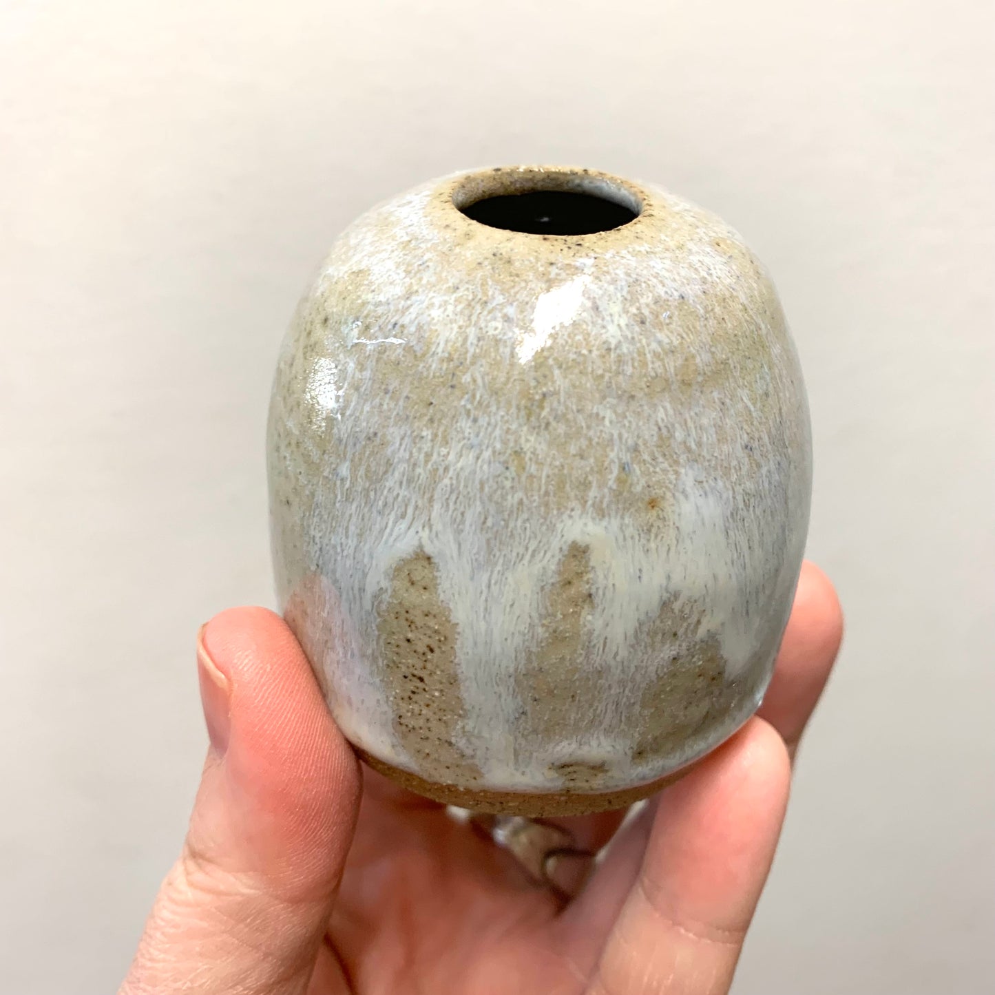 BELOVED POTTERY -Small Vase #2- White Domed