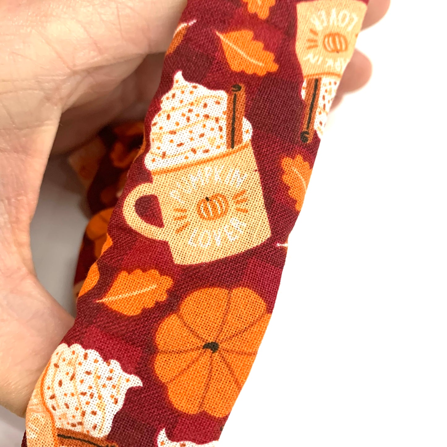 MUMMA WHOOPEE - "Pumpkin Spiced Latte" REGULAR HALLOWEEN SCRUNCHIE