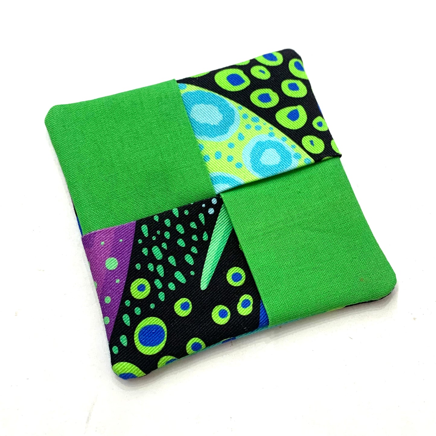 MUMMA WHOOPEE- SINGLE WINE GLASS SLIPPER/COASTERS- Rays & Green
