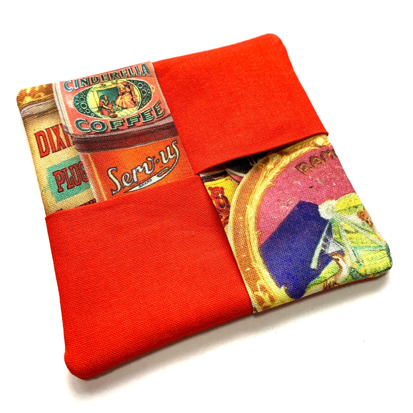 MUMMA WHOOPEE- SINGLE WINE GLASS SLIPPER/COASTERS- Retro Recipe & Red