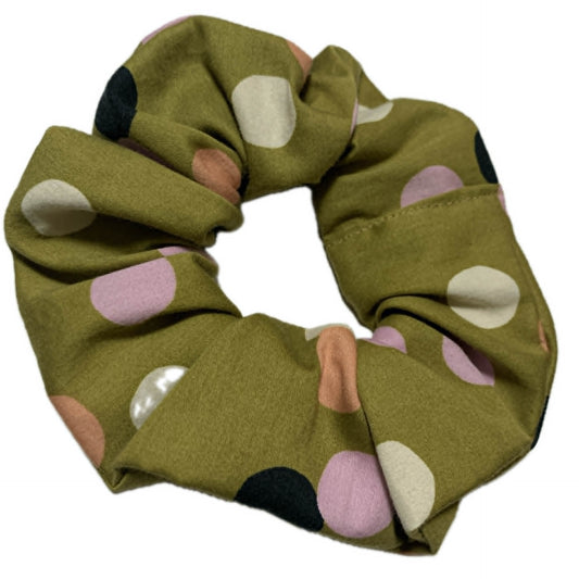 MUMMA WHOOPEE - JUMBO "Olive Spots" SCRUNCHIES