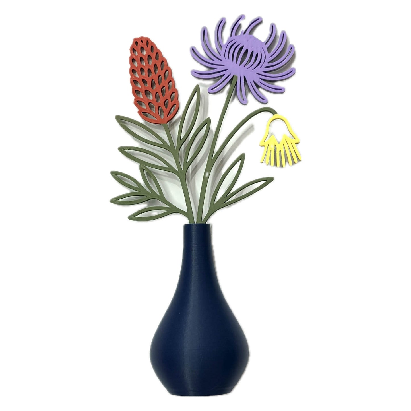 DWAYNSKI.3D - NATIVE GARDEN - MAGNETIC BUD VASE WITH PRINTED FLOWER STEM