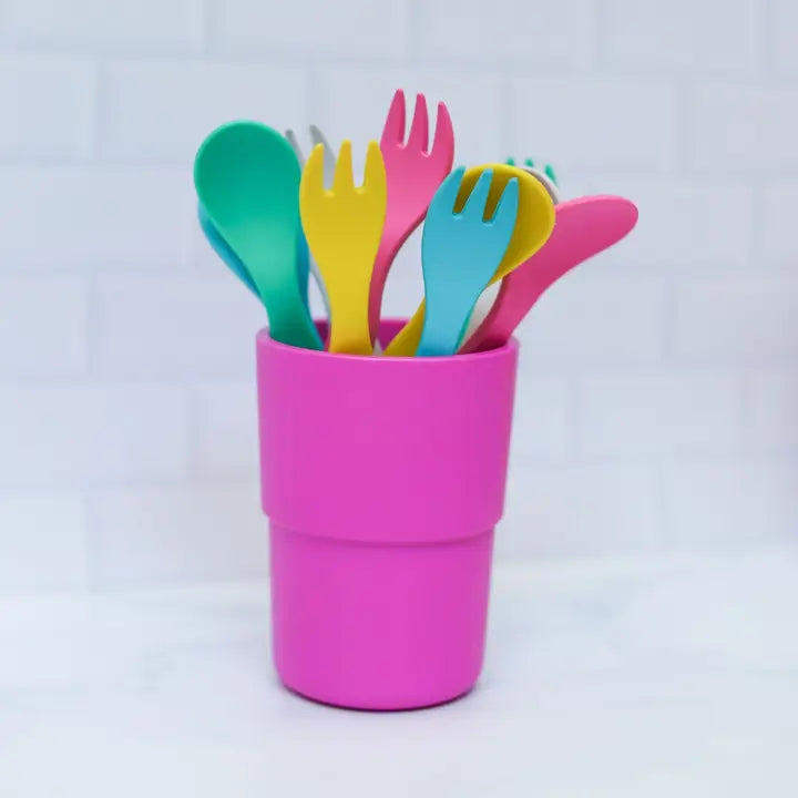 BOBO & BOO- Plant-Based Cutlery Set - Pink