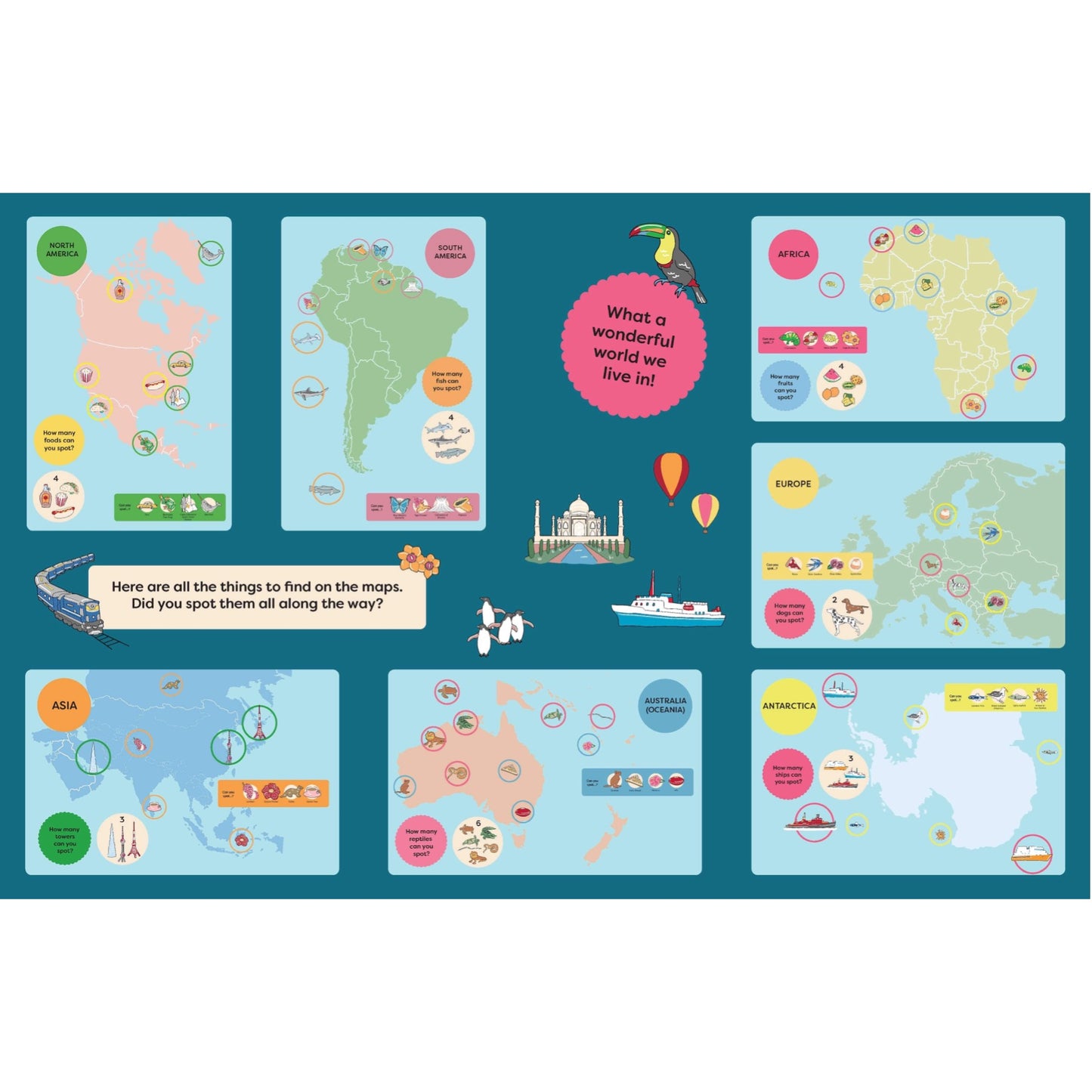 BOOKS & CO- Spot It: Around the World Atlas- By Megan McKean