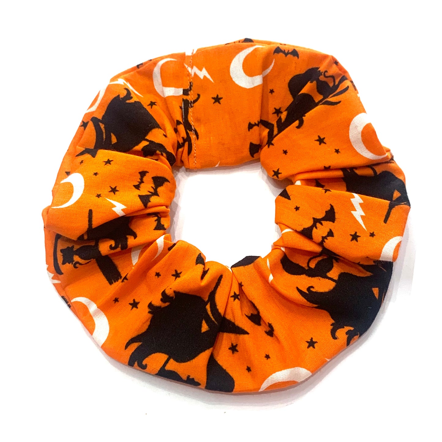 MUMMA WHOOPEE - "Orange Witches" Halloween Jumbo Scrunchies
