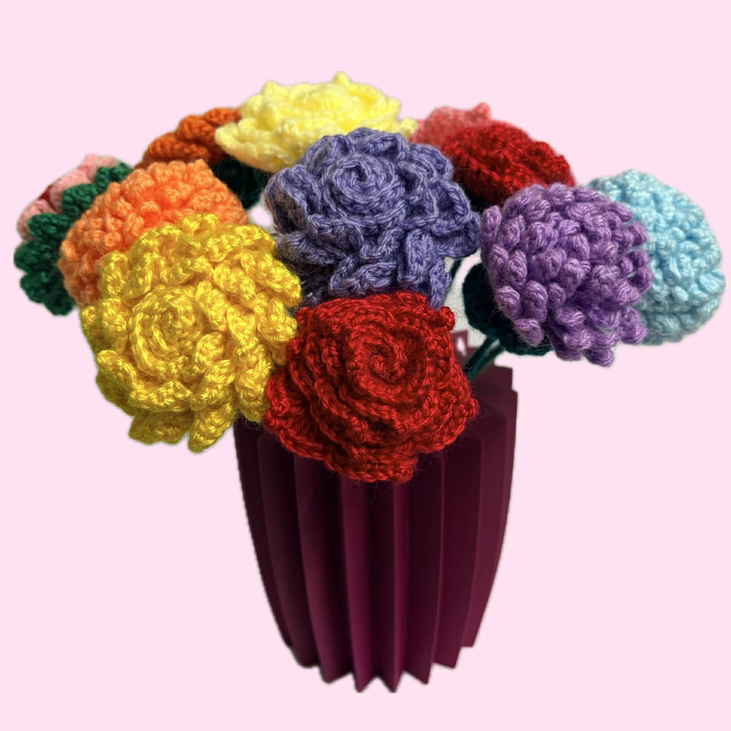 HOOKED BY JEN- Single Flower Red