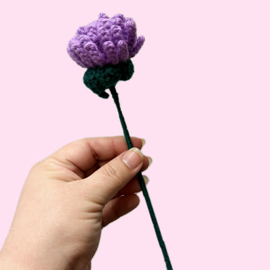 HOOKED BY JEN- Single Flower Purple 1