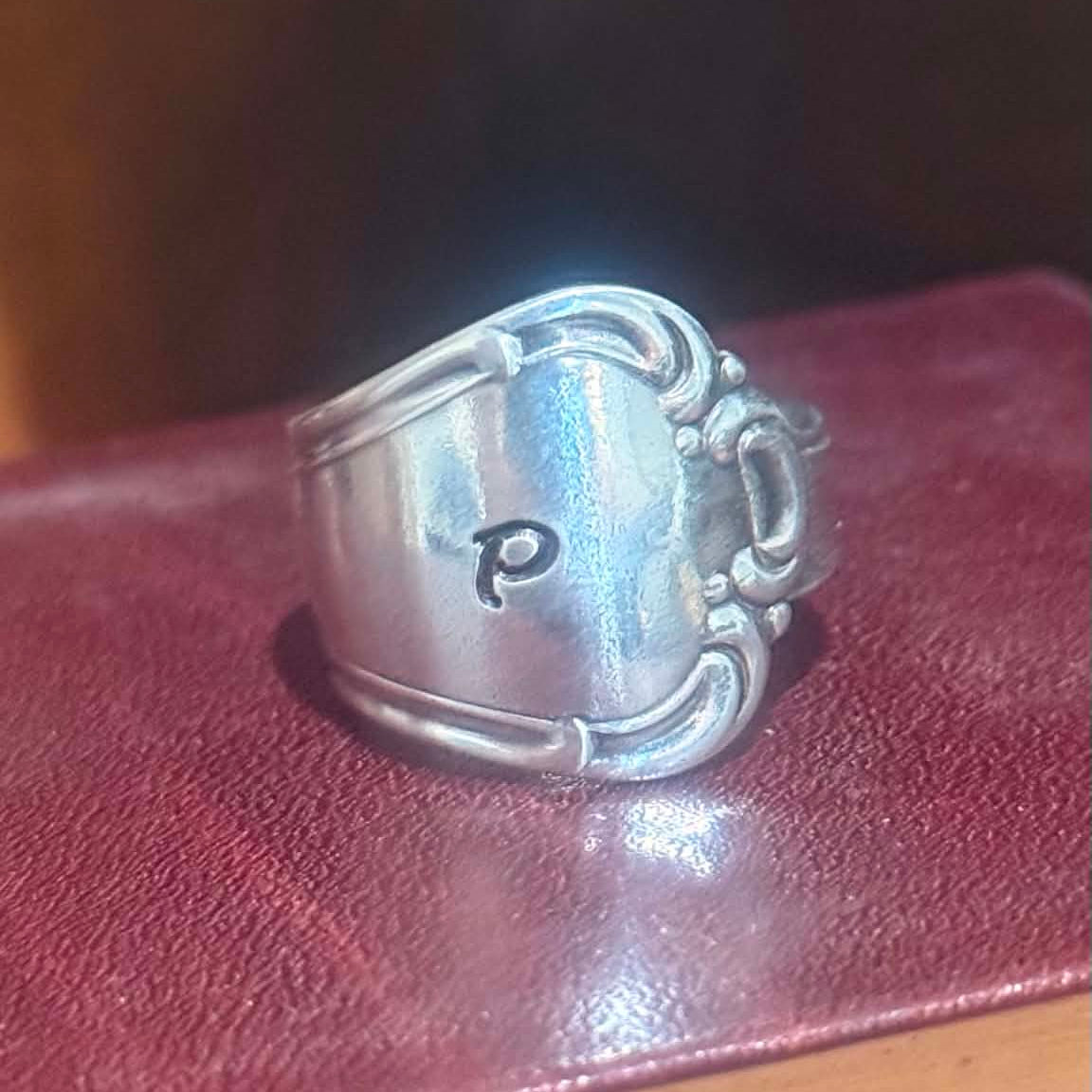 MOLLY MADE - Vintage 'P' Spoon Handle Ring