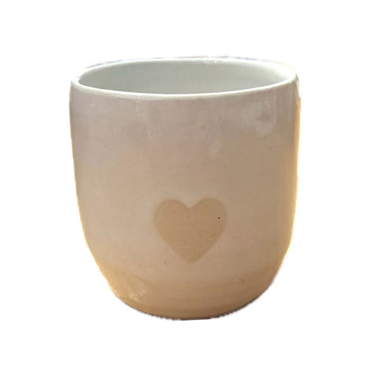 EARTH BY HAND- Latte Love Mugs - White Glaze