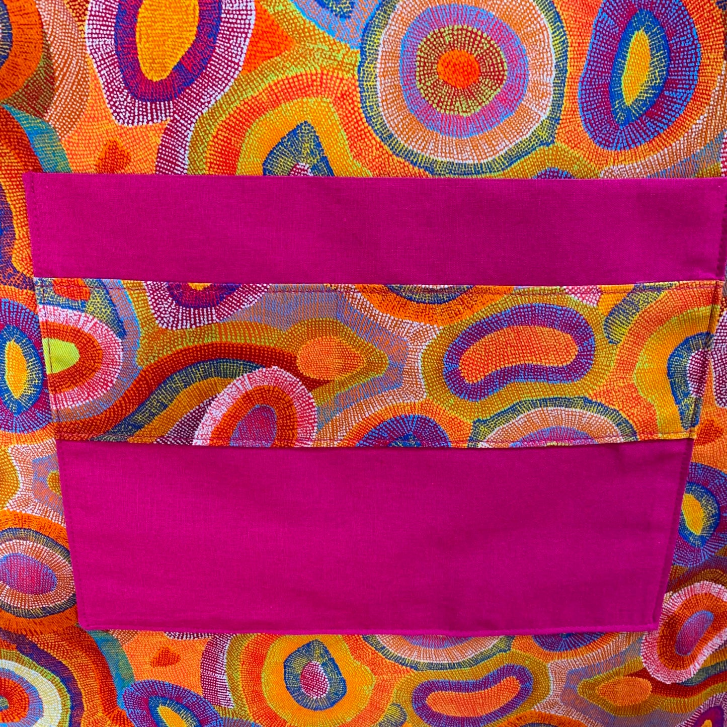 MUMMA WHOOPEE - "Jukurrpa- Water Dreaming" FABRIC APRON- Warlukurlangu Fabric