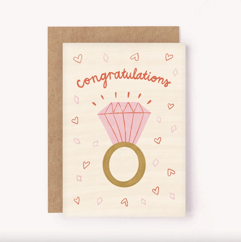 LAUREN SISSONS STUDIO- "Congratulations Ring" Engagement Card