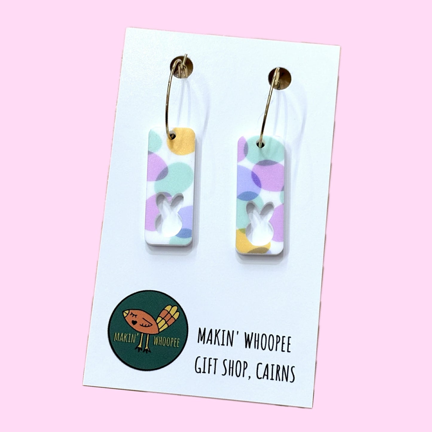 MAKIN' WHOOPEE - EASTER "Bunny Cutouts" HOOP EARRINGS
