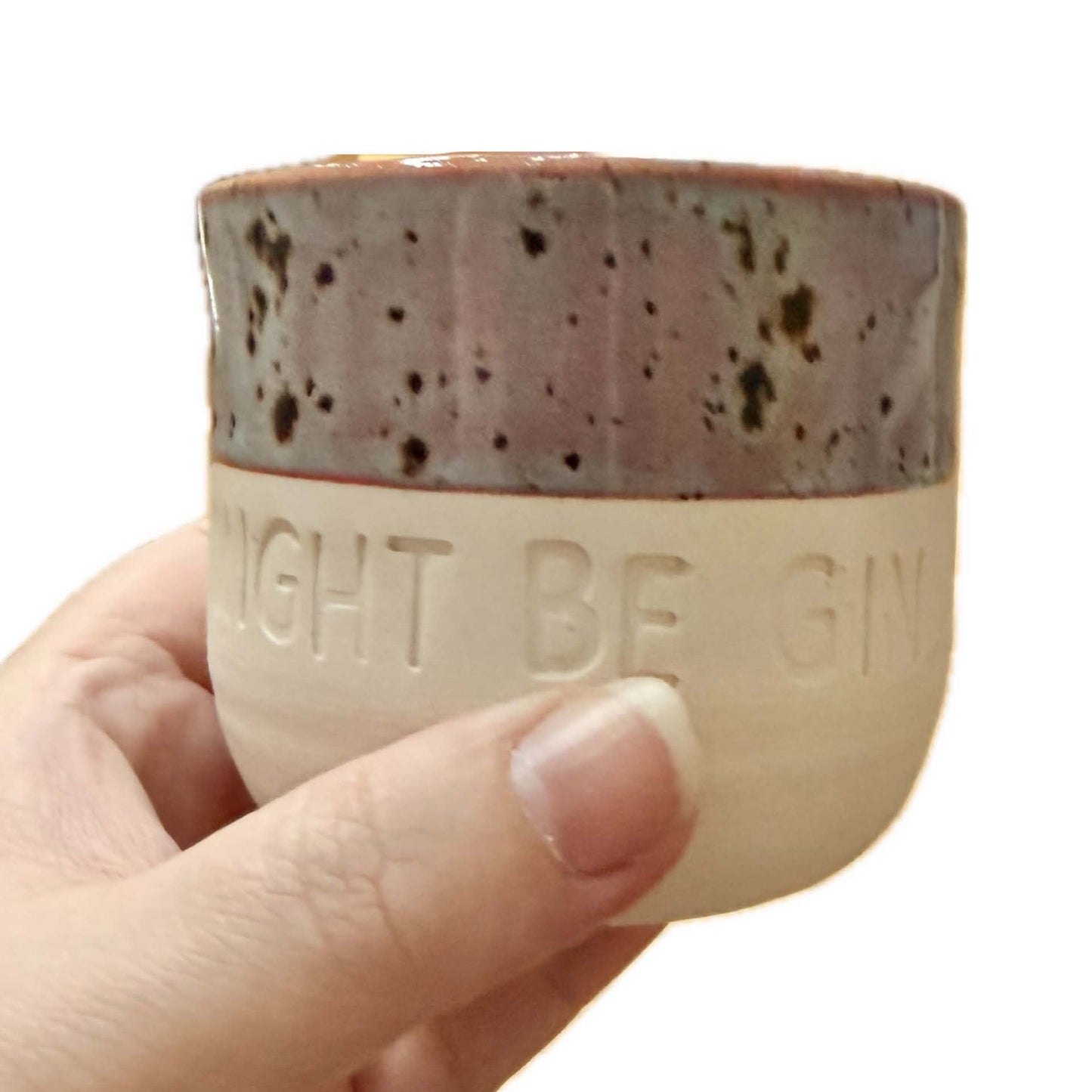 POTTERESS BY ALICIA - MIGHT BE GIN - Hand Stamped Mug
