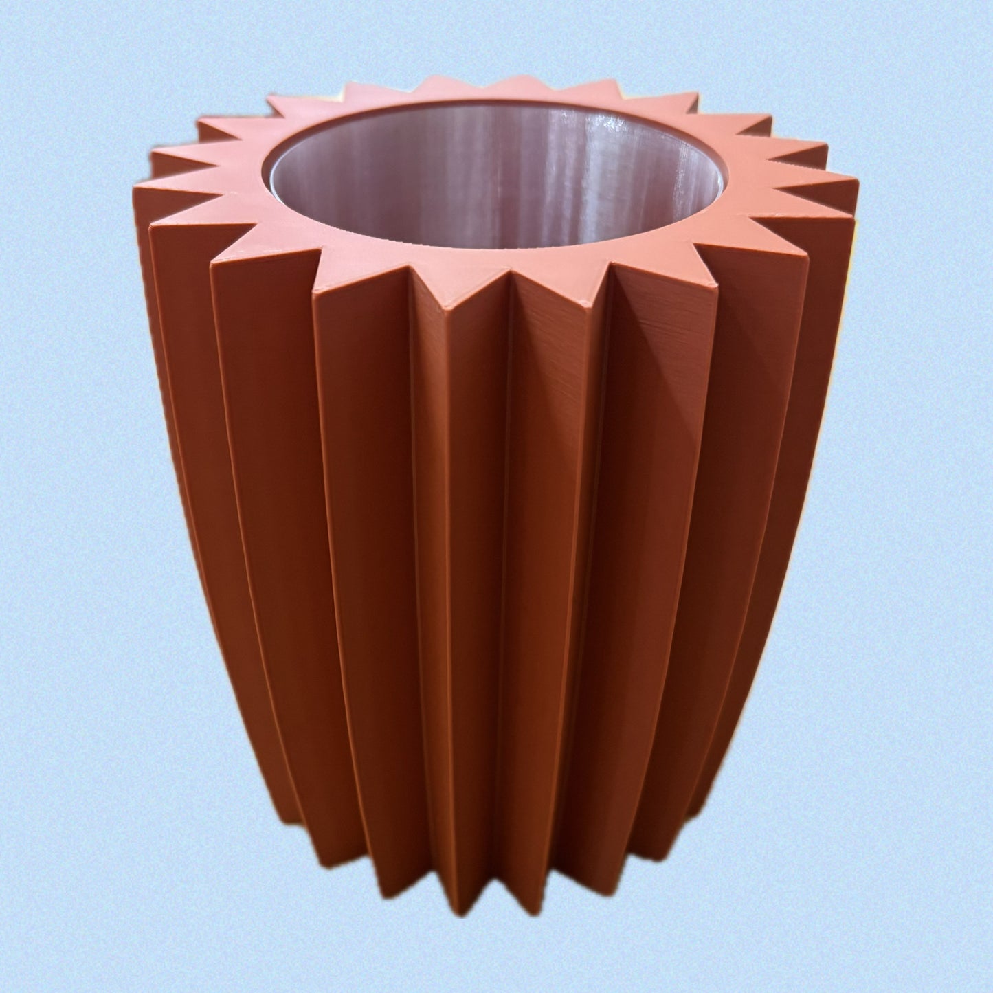 DWAYNSKI.3D - "Starburst" Short Vase Terracotta