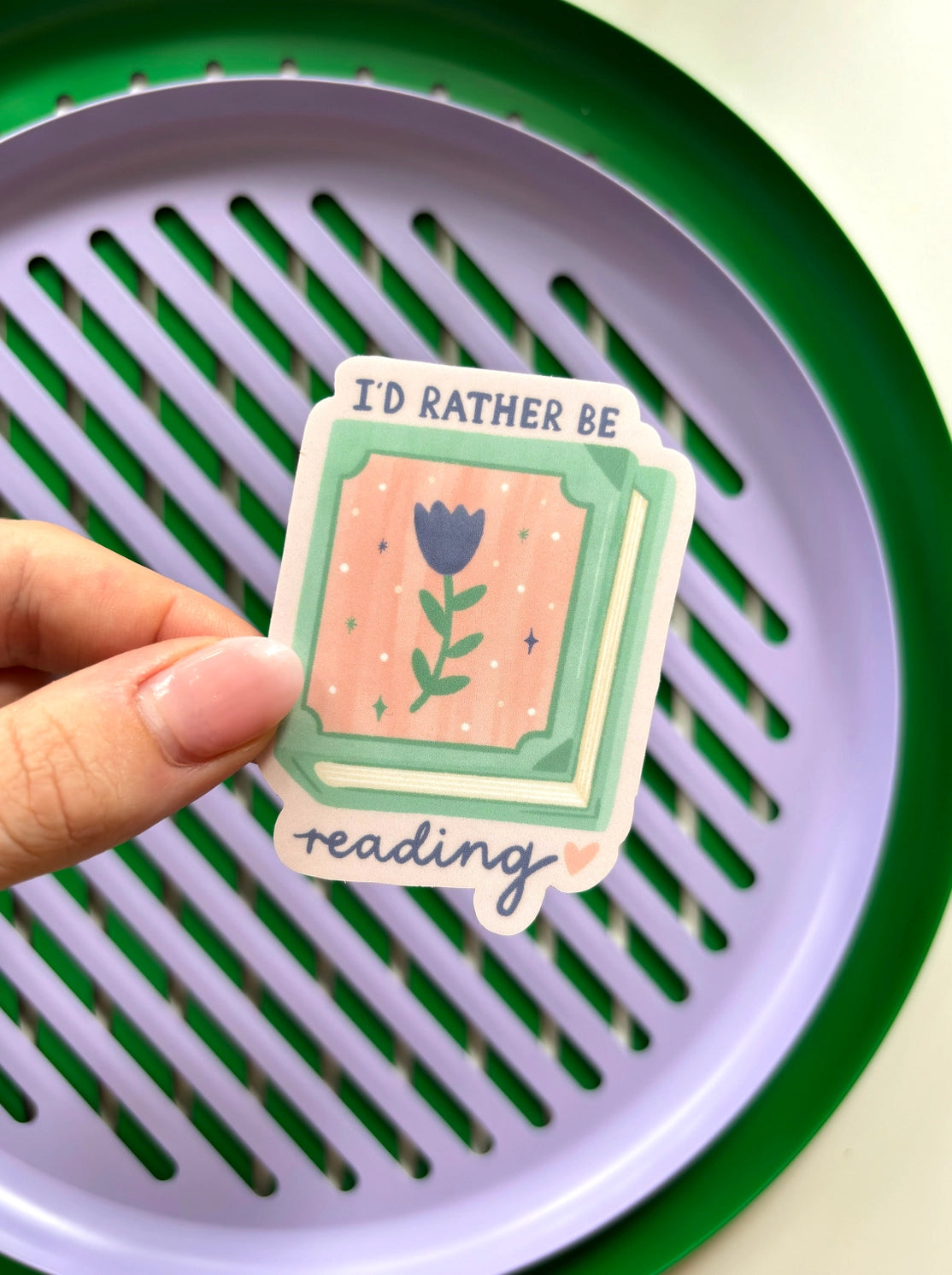 LAUREN SISSONS STUDIO- "I'd Rather be Reading" - Sticker