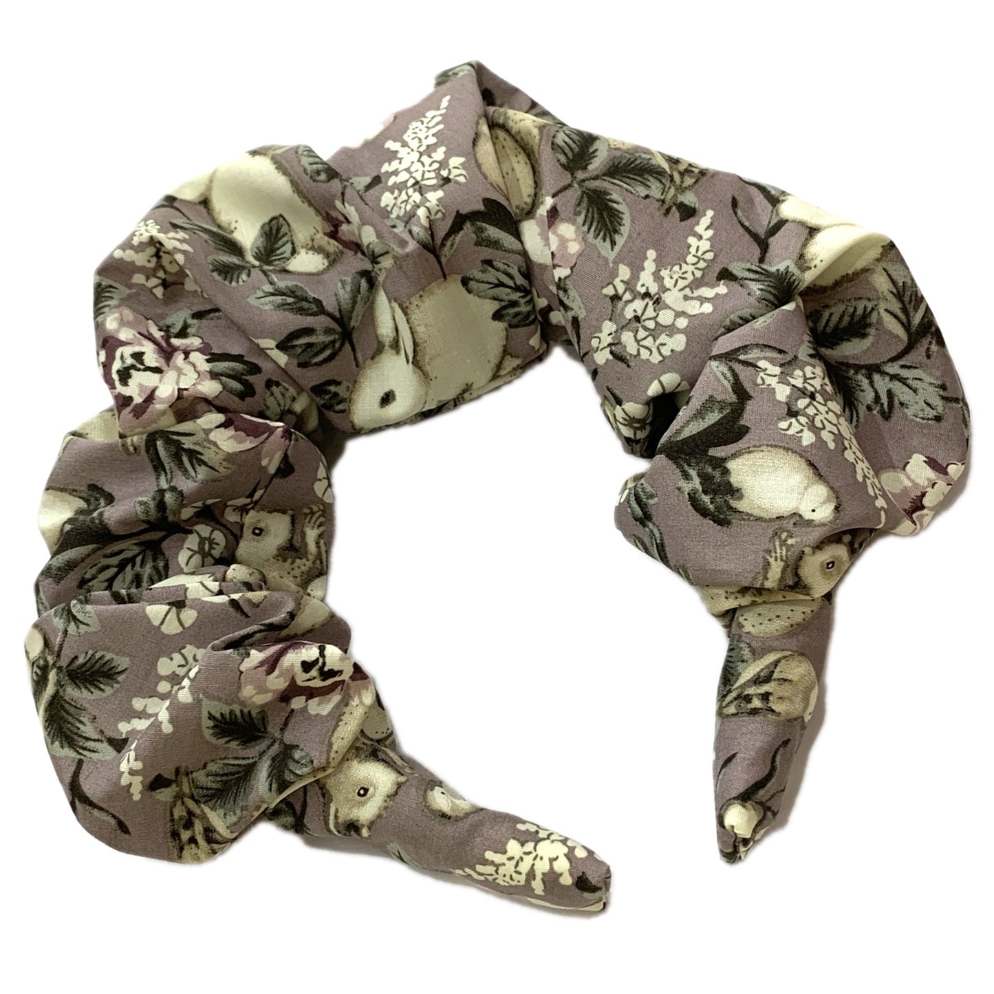 THIS BIRD HAS FLOWN -  Woodland Rabbits- MEDIUM JUMBO SCRUNCHIE HEADBAND