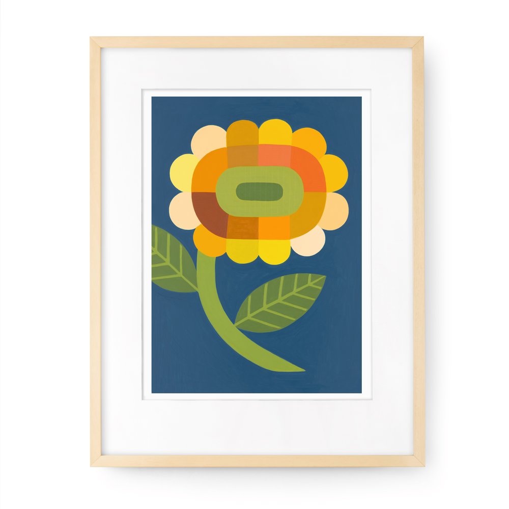 CLAIRE ISHINO- SMALL LIMITED EDITION A5 PRINTS- Happy Yellow Flower