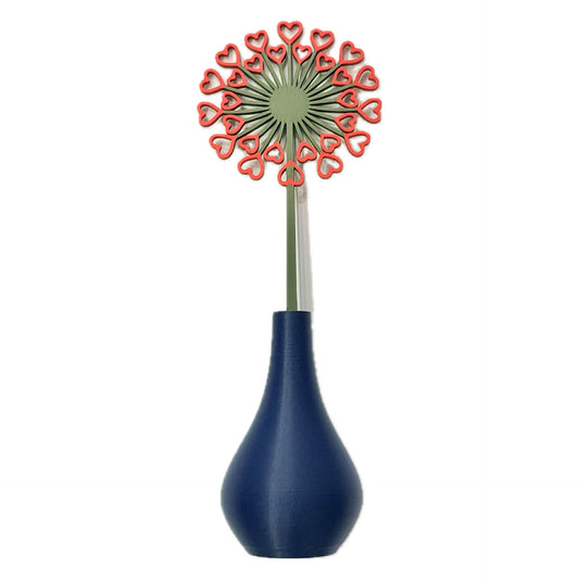 DWAYNSKI.3D - DANDELION HEARTS BLOOMS - MAGNETIC BUD VASE WITH PRINTED FLOWER STEM