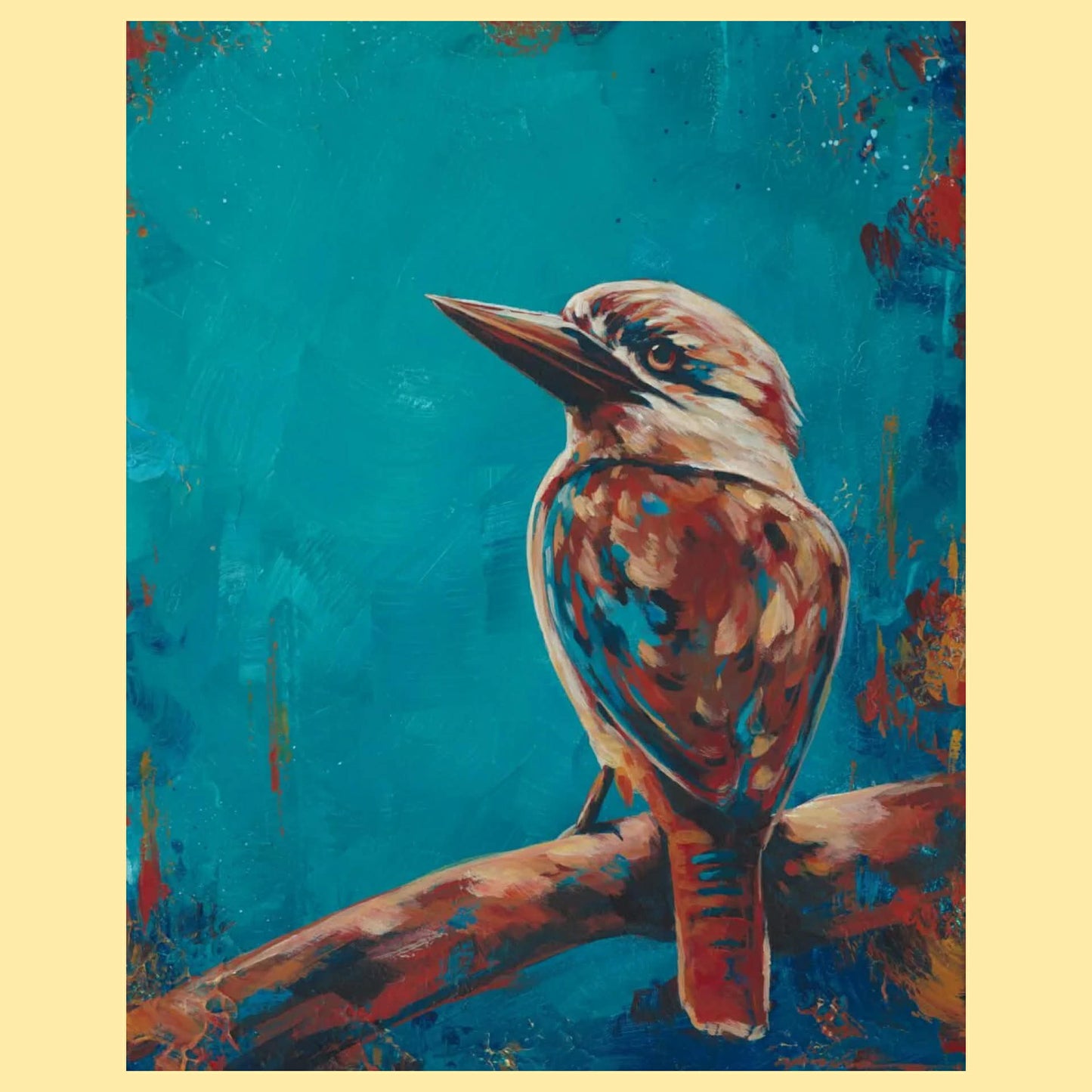 AKASHA MEAD ART- "Laughing Kookaburra" A4 Fine Art Print