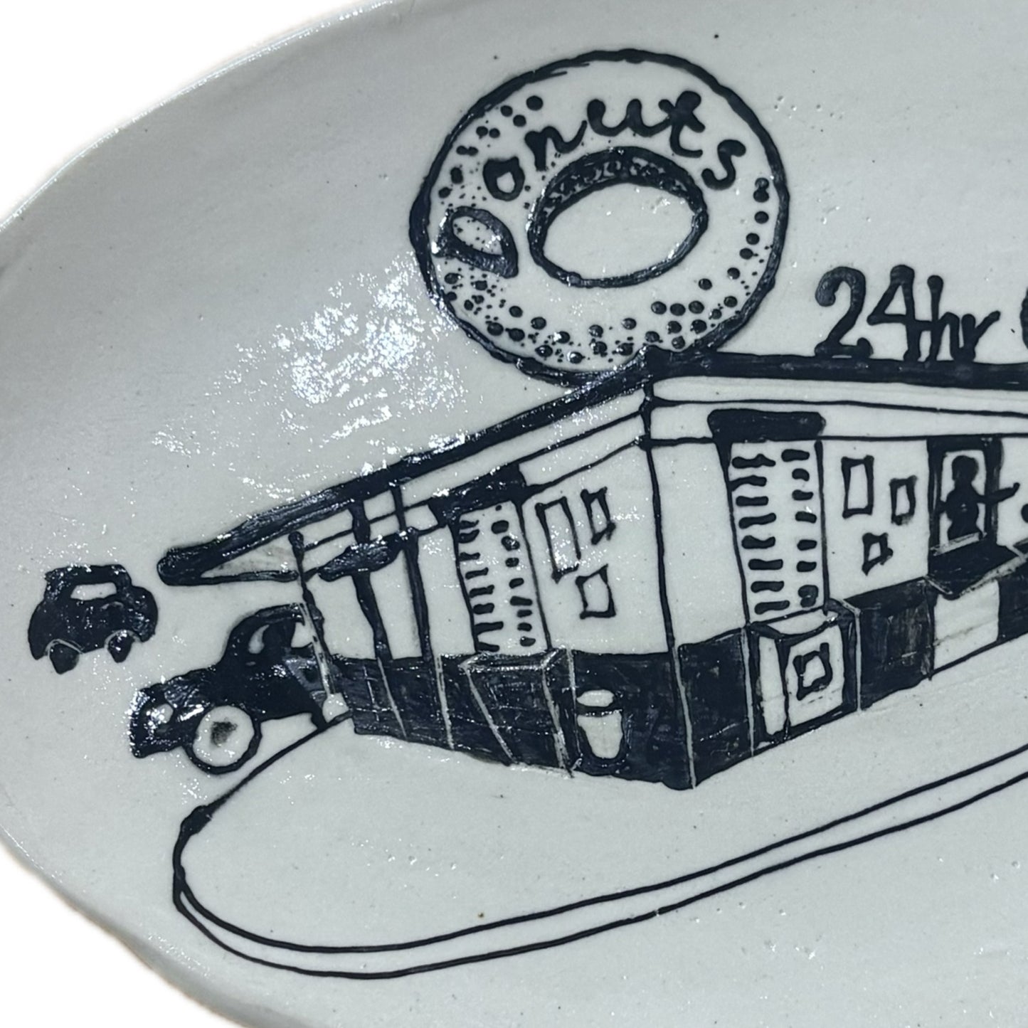 BELOVED POTTERY - Drawing Plate - Donut Shop