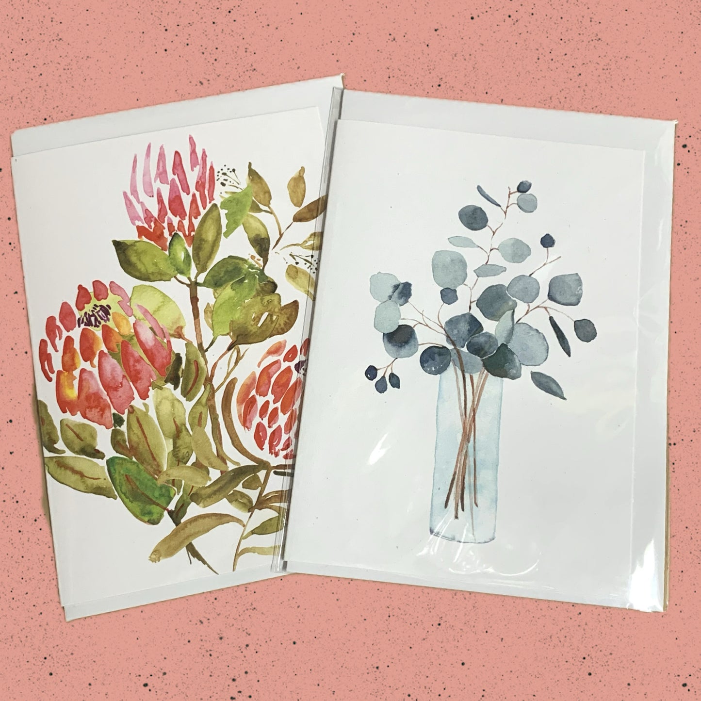ESZTER'S CREATIONS- "Eucalyptus in Vase"- Greeting Card