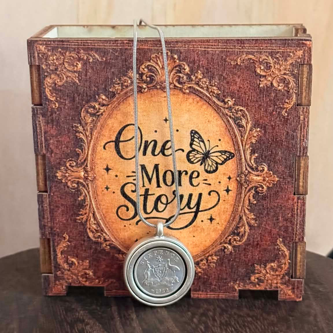 MOLLY MADE- Vintage 1952 Australian Sixpence Pendant Necklace