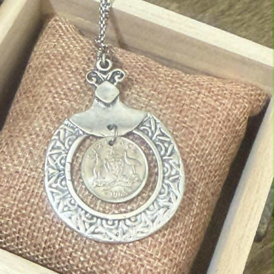 MOLLY MADE- 1963 Sixpence Pendant Necklace
