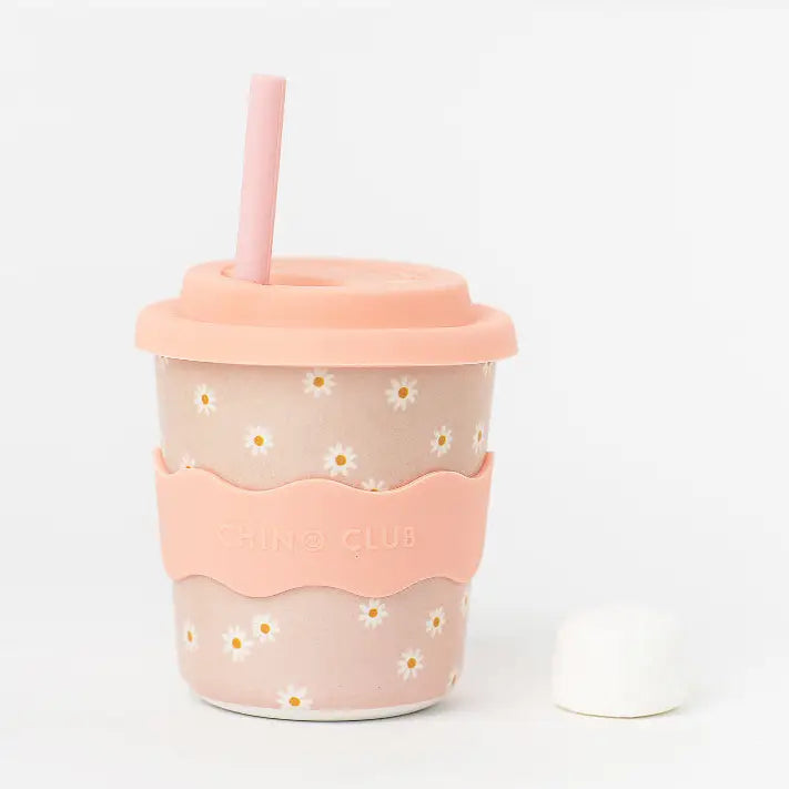 CHINO CLUB- Kids 8oz Reusable Keep Cup- Pink Daisy