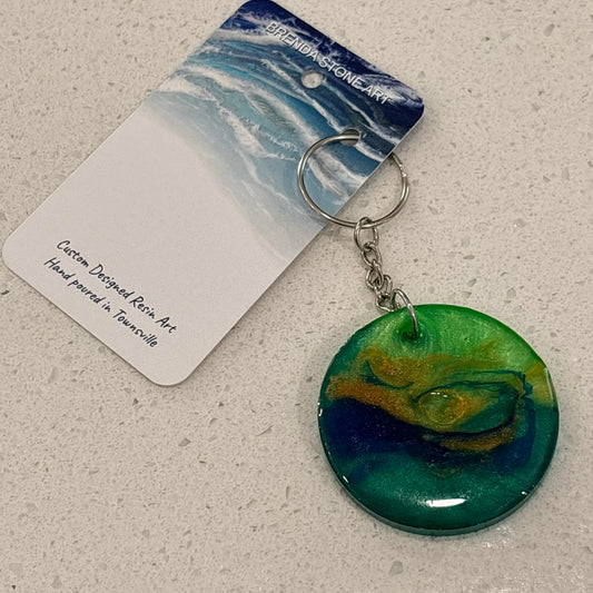 BRENDA STONE ART - Resin Ocean Keyring 1