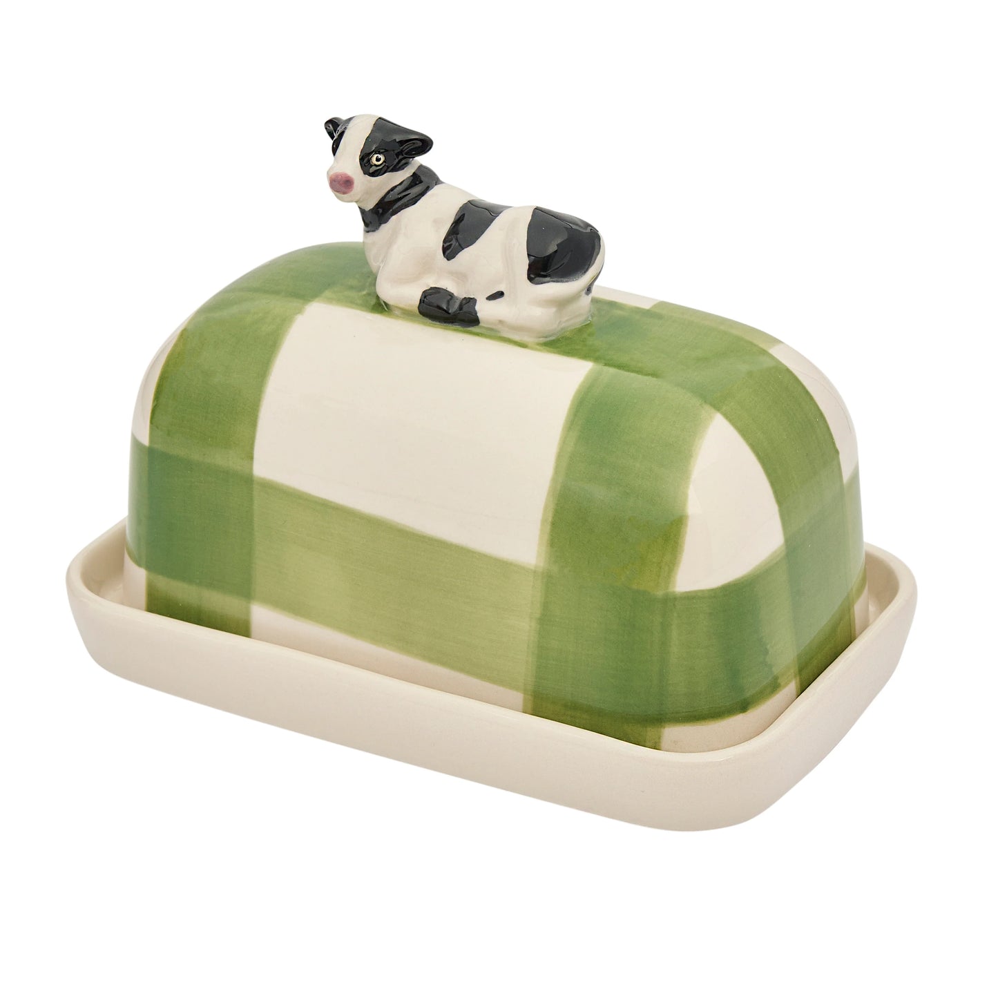 ROBERT GORDON POTTERY - "Cow" Butter Dish/Butter Up
