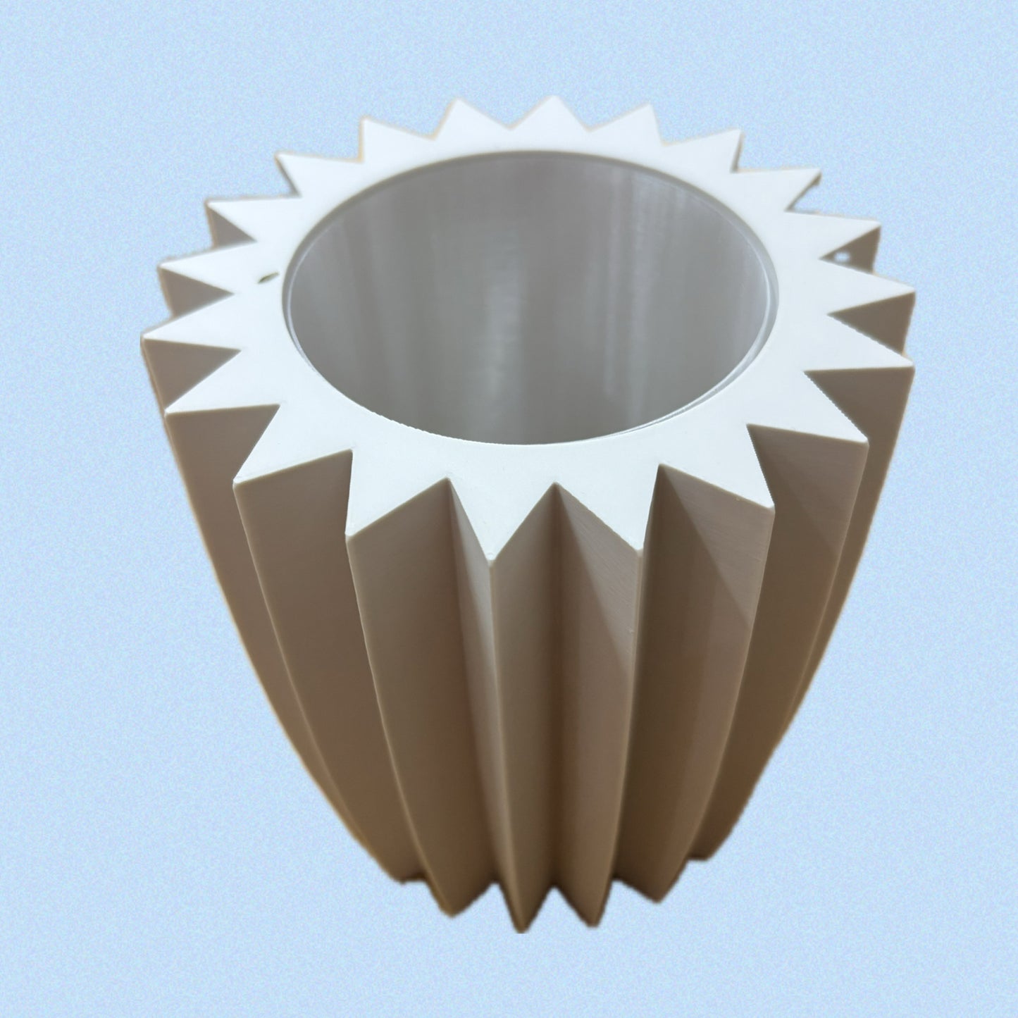 DWAYNSKI.3D - "Starburst" Short Vase Bone White