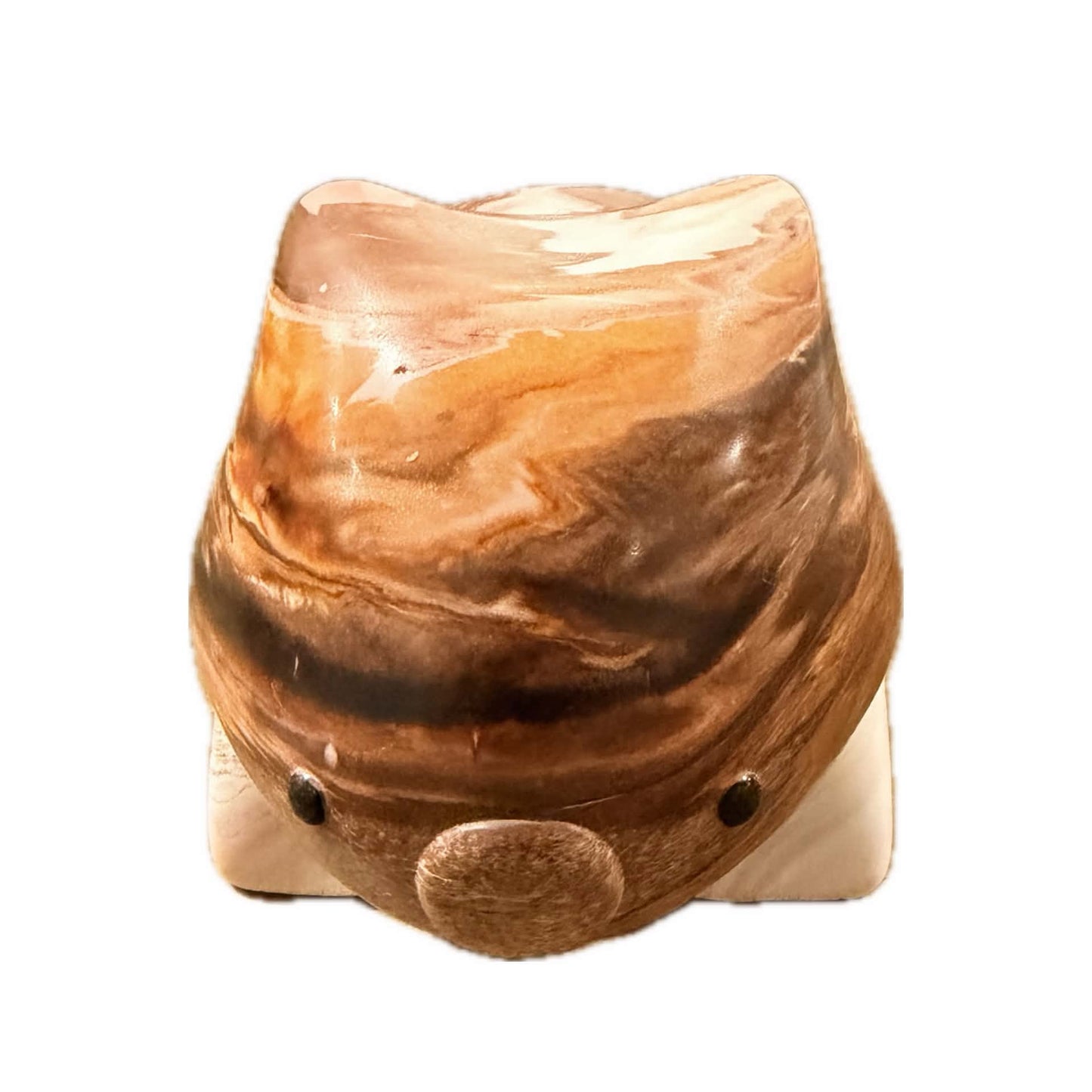PETE CROMER - RESIN WOMBAT Natural #1 -- Salted Caramel
