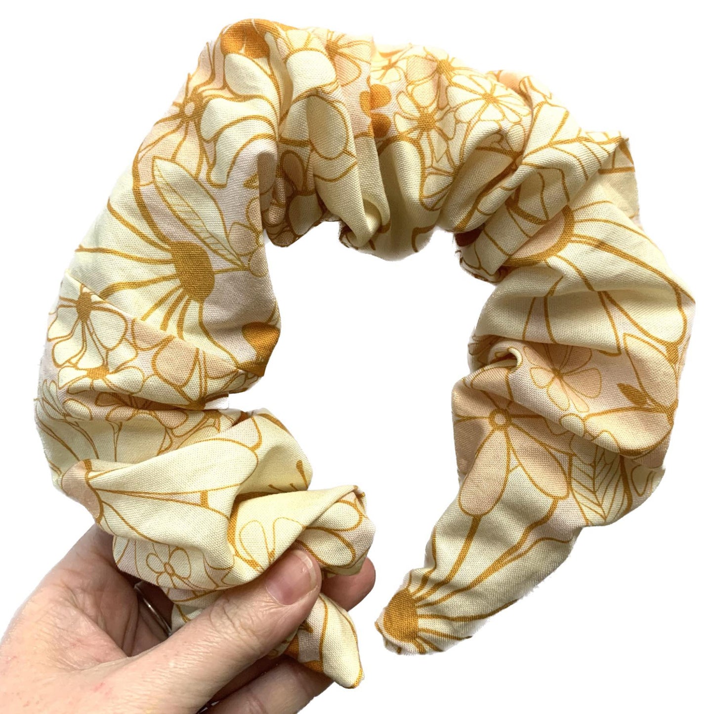 THIS BIRD HAS FLOWN -  JUMBO SCRUNCHIE HEADBANDS- Retro Floral