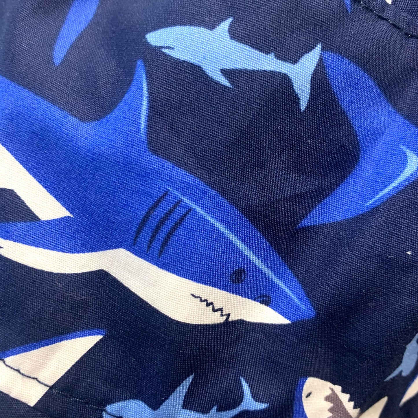 Teacups n Quilts- "Sharks" Fabric Hat- Adult Size