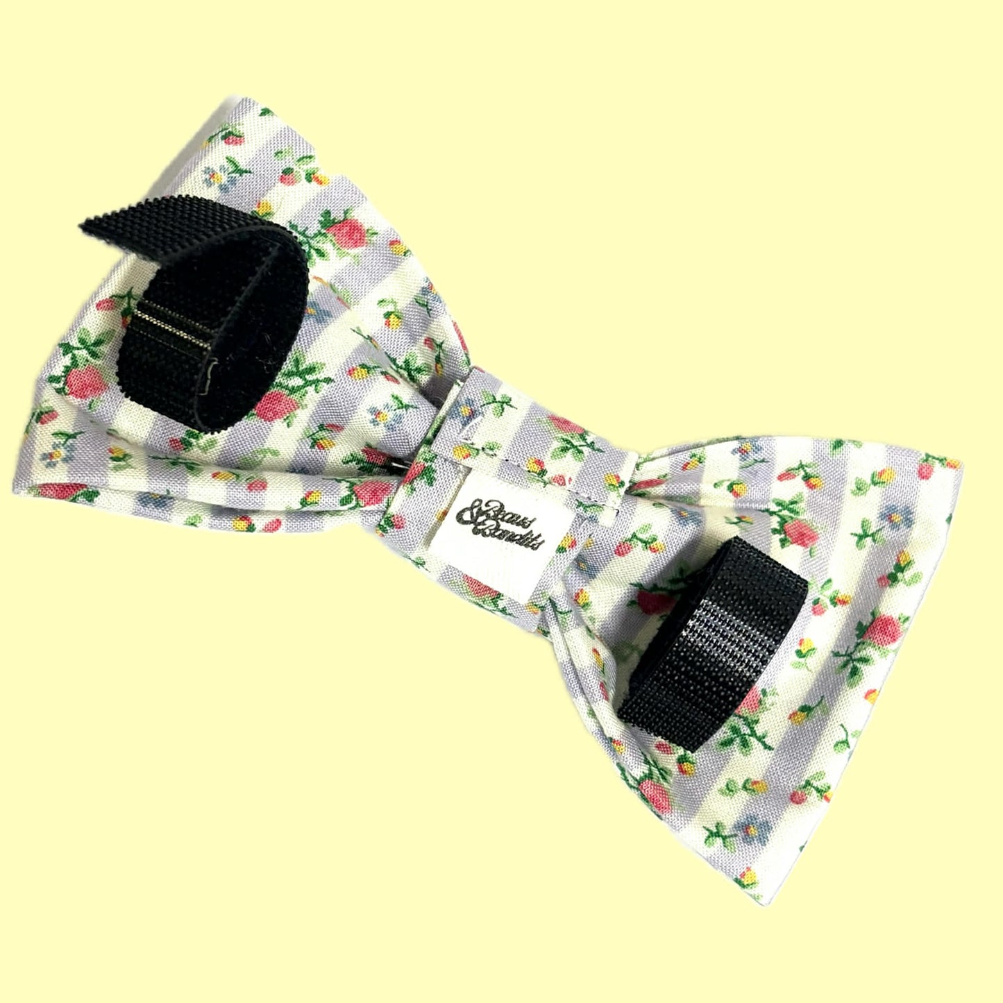 BEAUS AND BANDITS - DOGGY BOW TIE - FLOWERS - MEDIUM