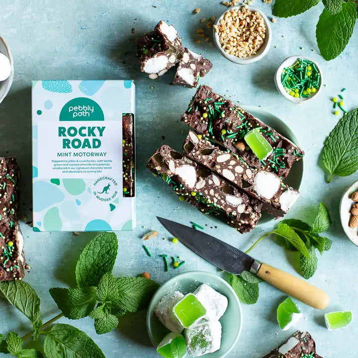 PEBBLY PATH- Rocky Road- Mint Motorway- 200g