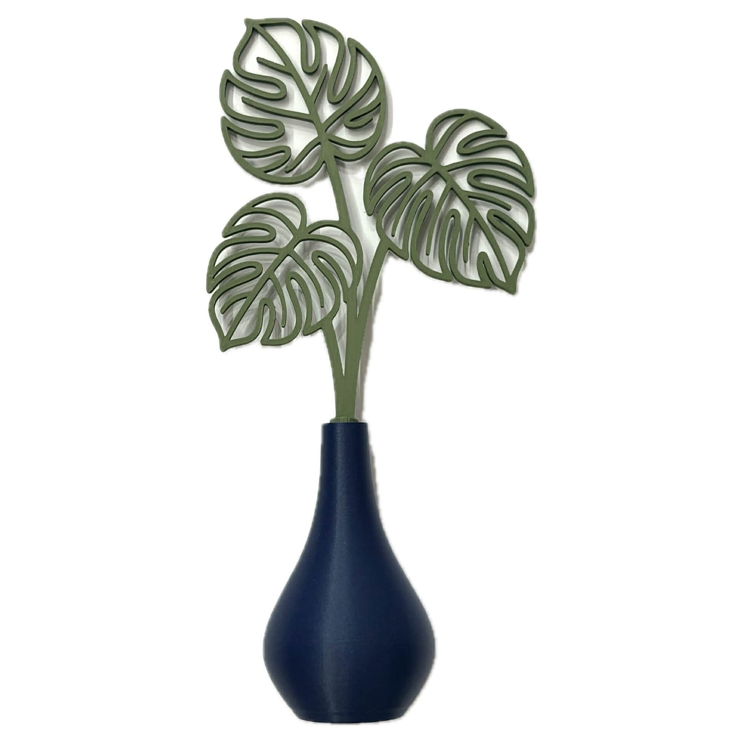 DWAYNSKI.3D - MONSTERA LEAVES - MAGNETIC BUD VASE WITH PRINTED FLOWER STEM
