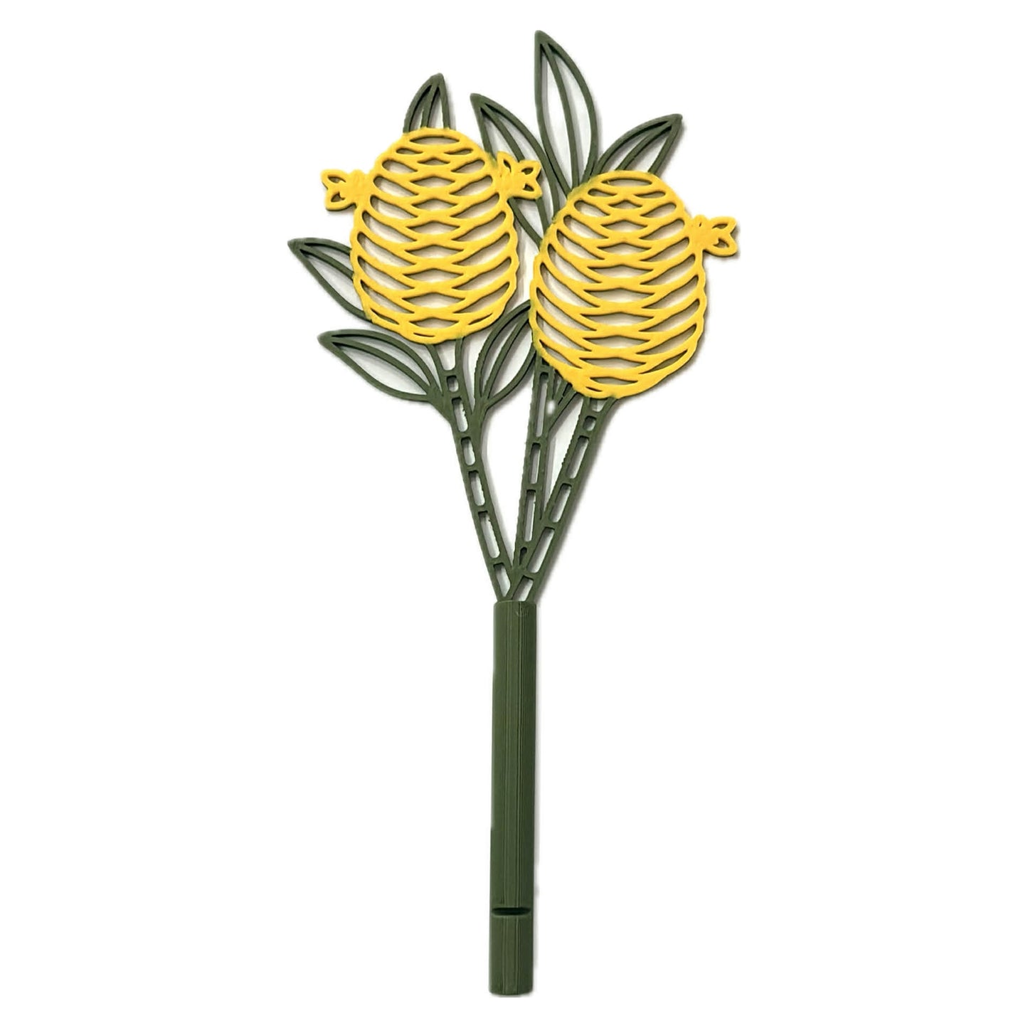 DWAYNSKI.3D - YELLOW GINGER BLOOMS - MAGNETIC BUD VASE WITH PRINTED FLOWER STEM