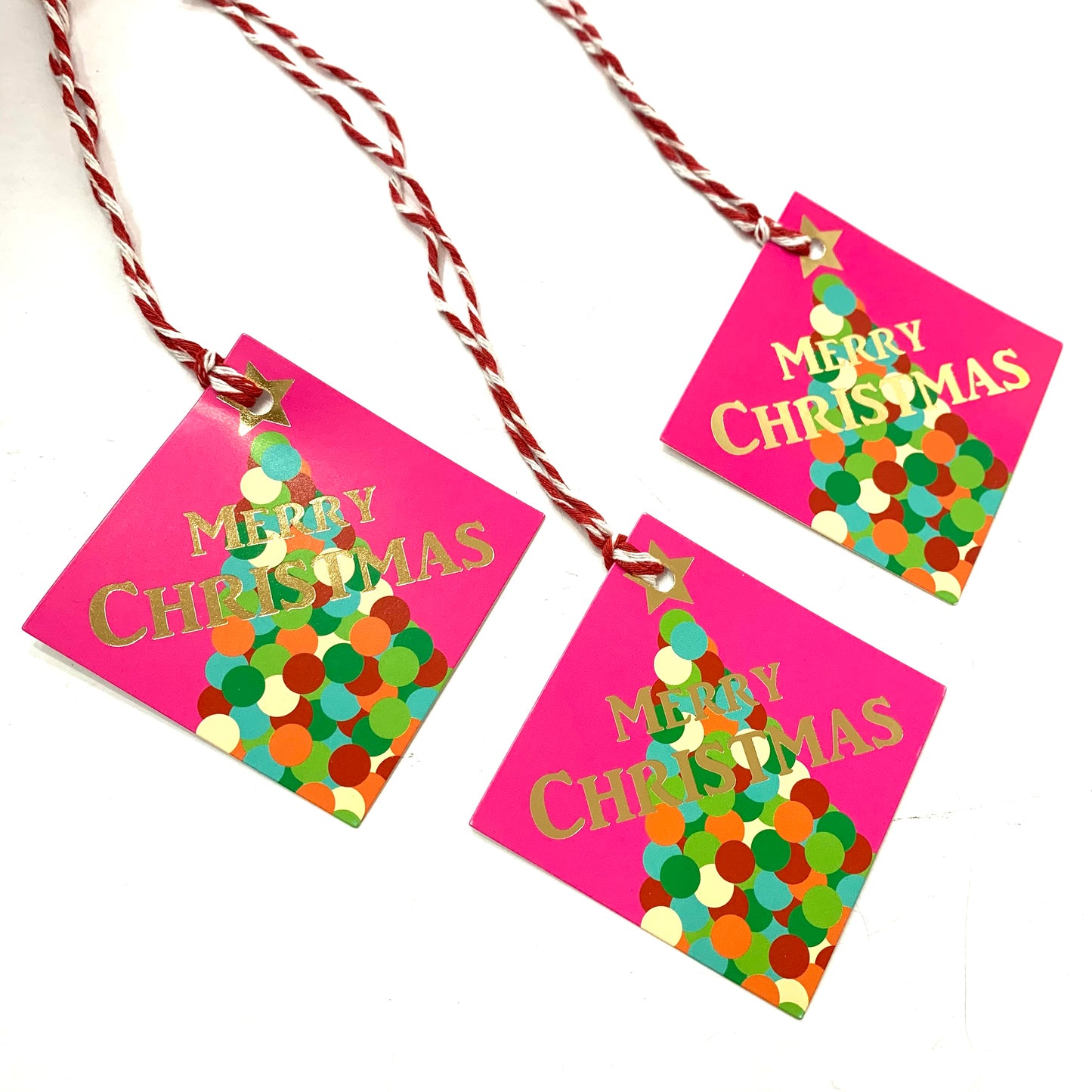 CANDLEBARK CREATIONS - "Pom Pom Tree" Single Gift Tag- CHRISTMAS TAGS