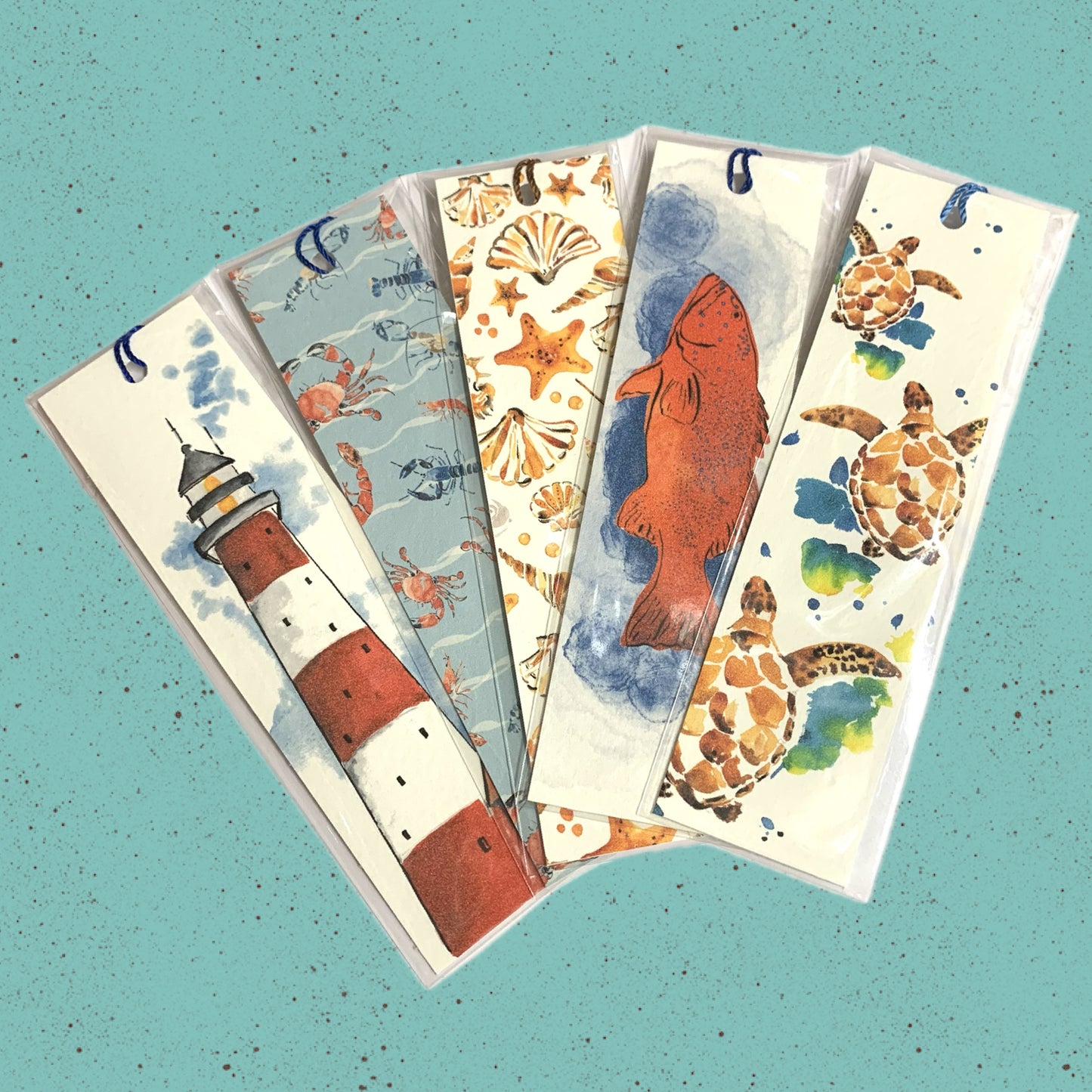 ESZTER'S CREATIONS- "Turtles" Bookmark- Textured Paper