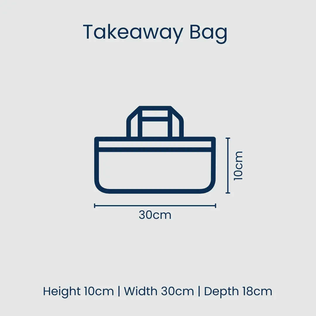 PROJECT TEN - "Blue Stripe" Takeaway Insulated Tote/Lunch Bag