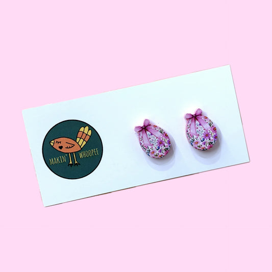 MAKIN' WHOOPEE - EASTER "Floral Bow Egg" STUD EARRINGS