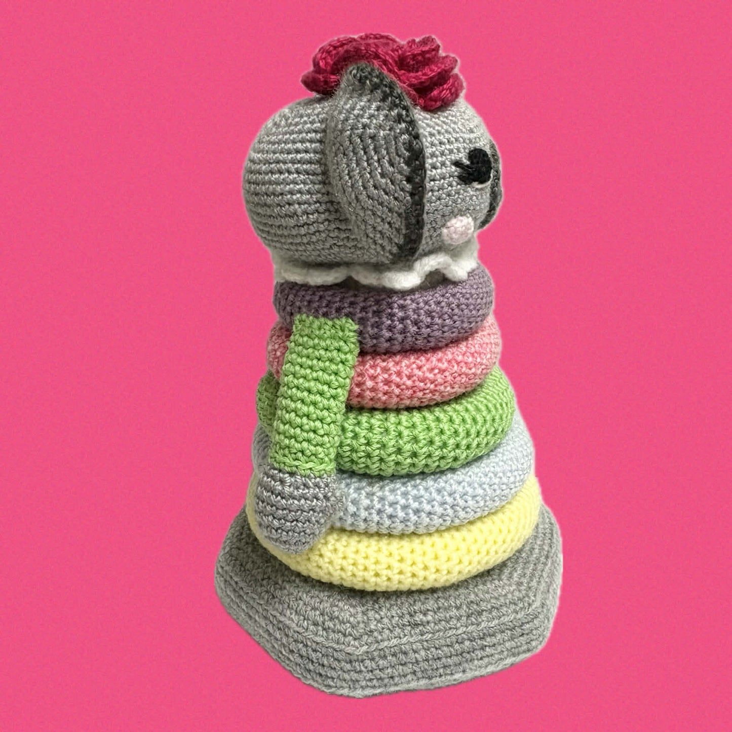 HOOKED BY JEN- Nutsy Crochet Stacking Koala