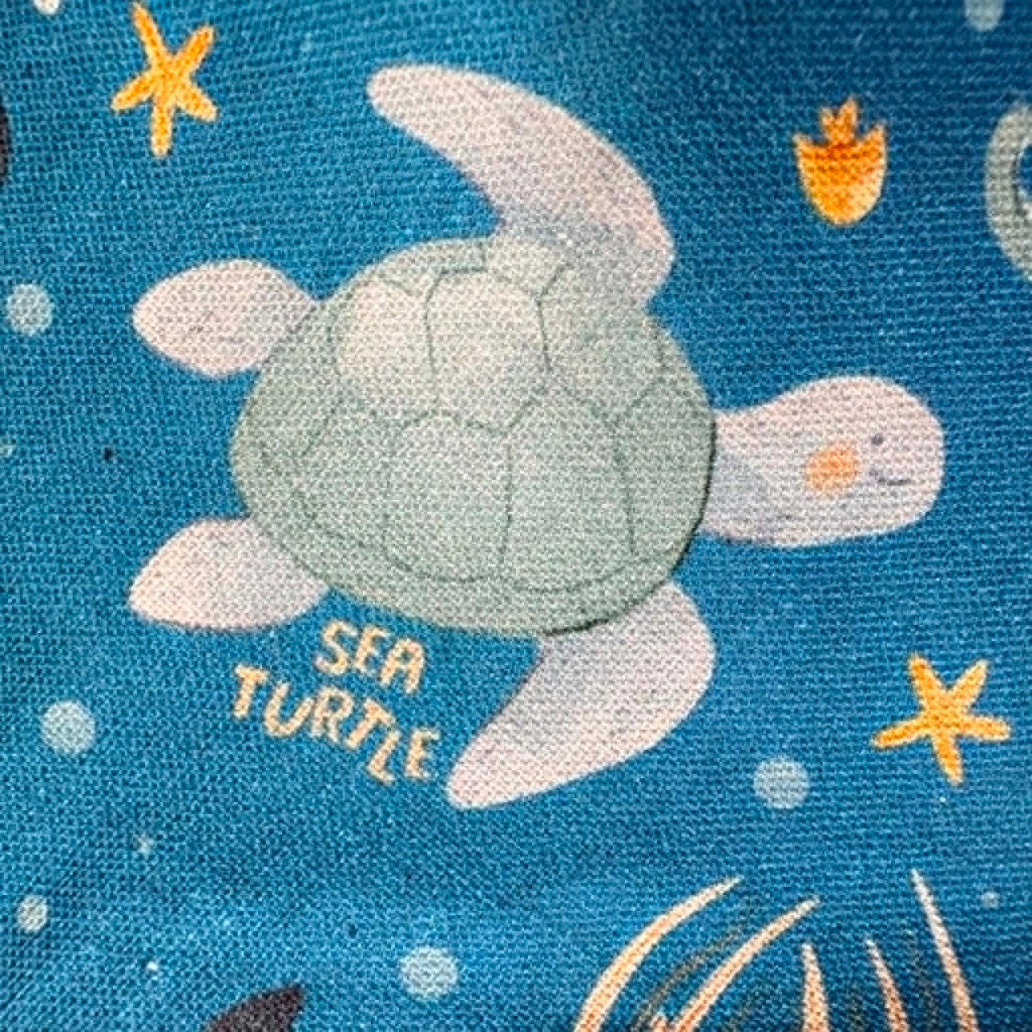 Teacups n Quilts - Baby Sea World Fabric Hat - Kids Size Large
