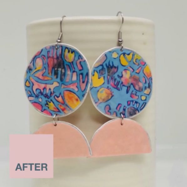 EDIE & BILL- PIPPA MEGA DROP- Recycled Coffe Pod & Magazine Earrings