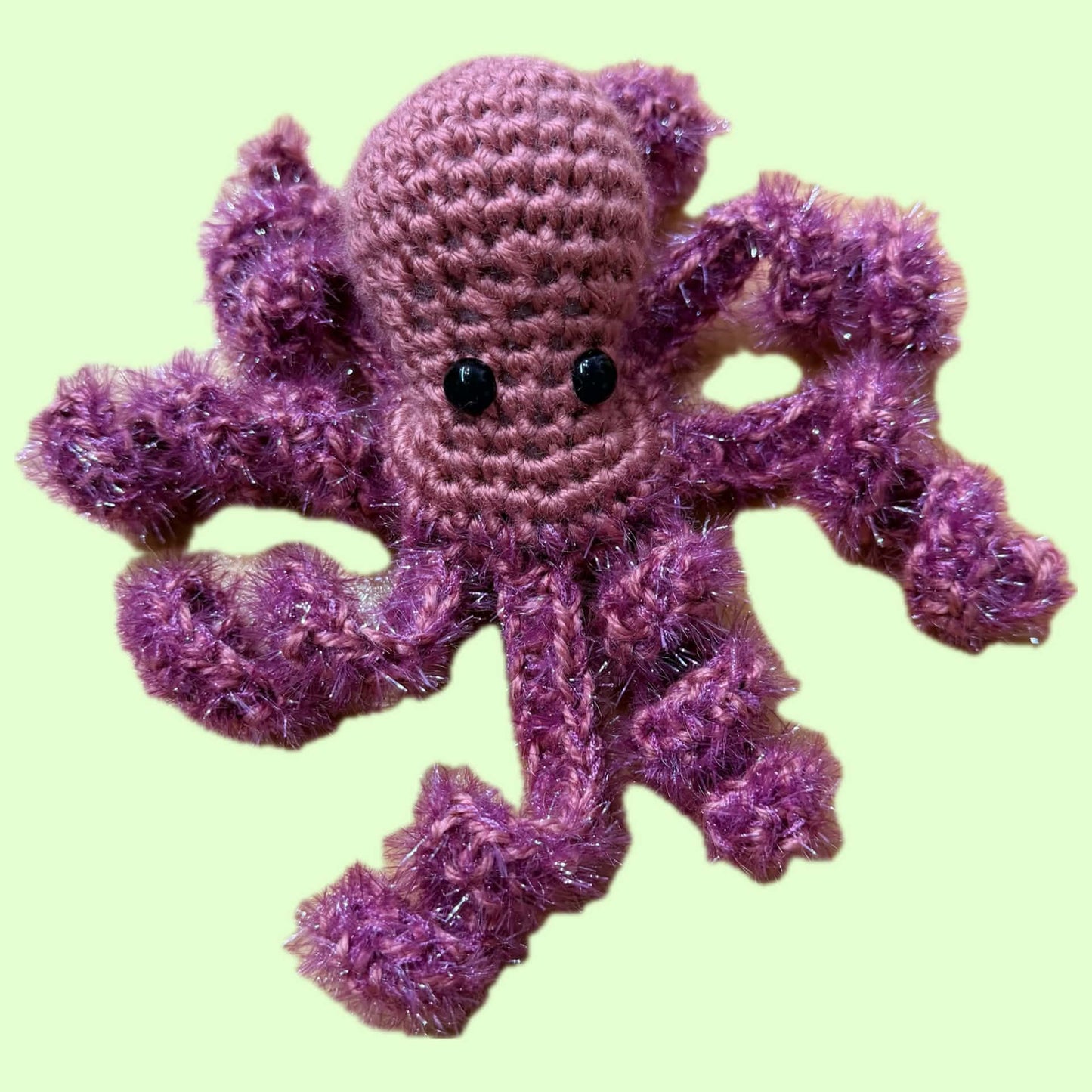 BEAKNITS- CROCHETED OCTOPUS - Plum Tinsel