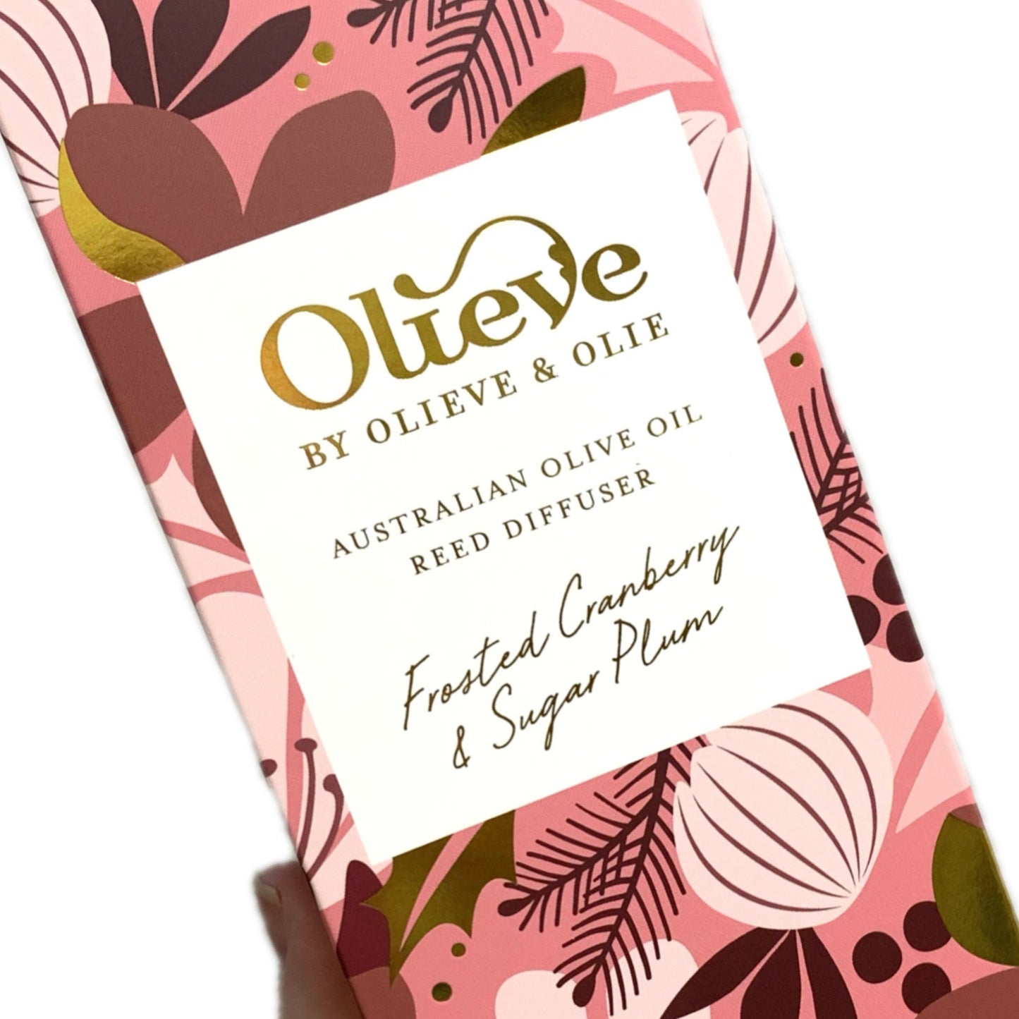 OLIEVE AND OLIE- "Frosted Cranberry & Sugar Plum"- Christmas Diffuser- Red Box