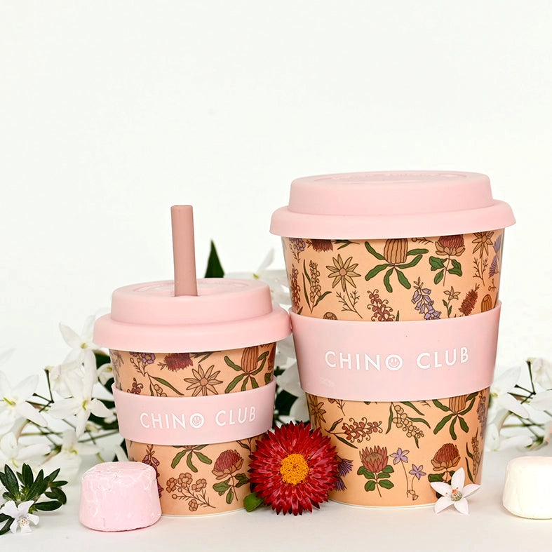 CHINO CLUB- Adult Reusable Cup 12 oz - Australian Wildflowers