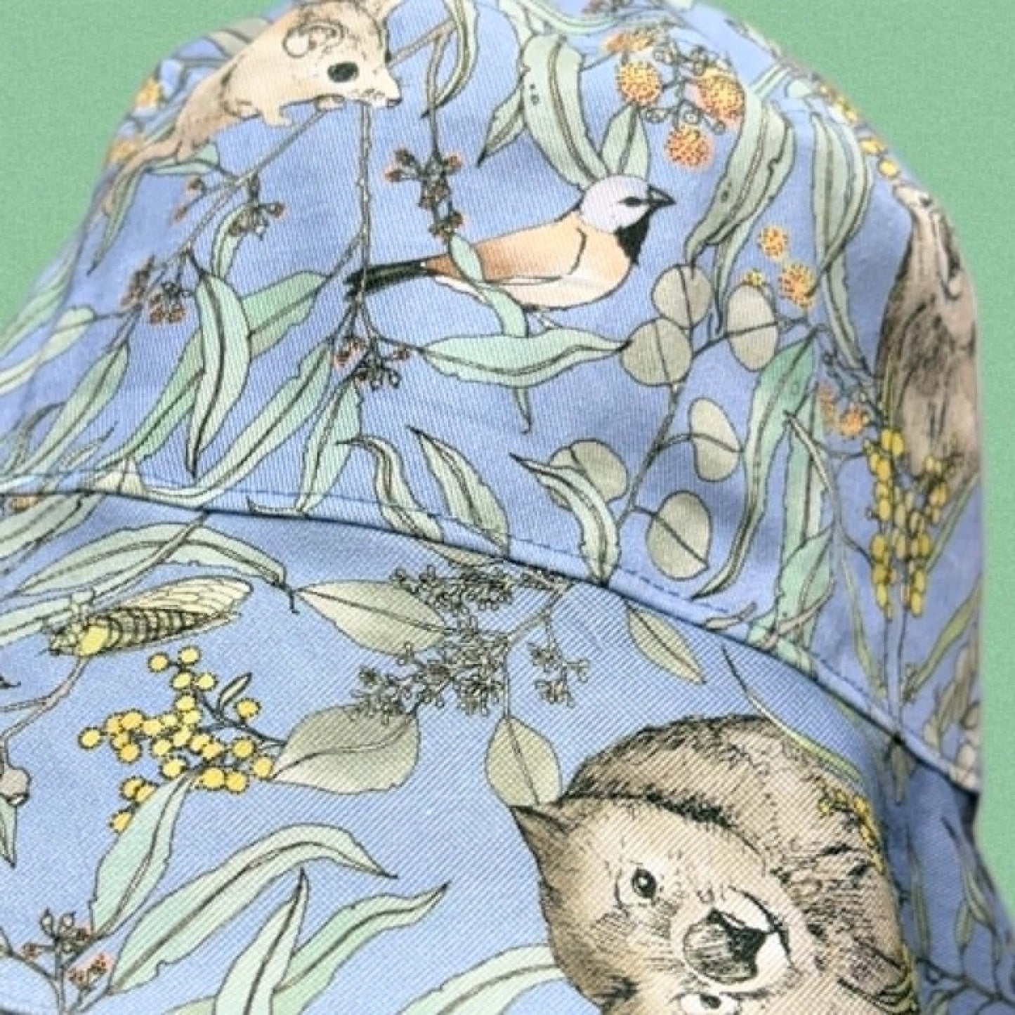 Teacups n Quilts - Wombat and Wattle (The Scenic Route) Fabric Hat - Adult Size