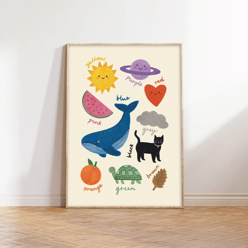 LAUREN SISSONS STUDIO- Colours Print - A3 Educational Kid's Wall Art